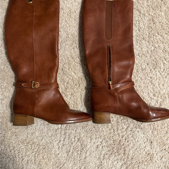 Sarah Flint Chestnut Leather Heeled Boots - Picture 5 of 7